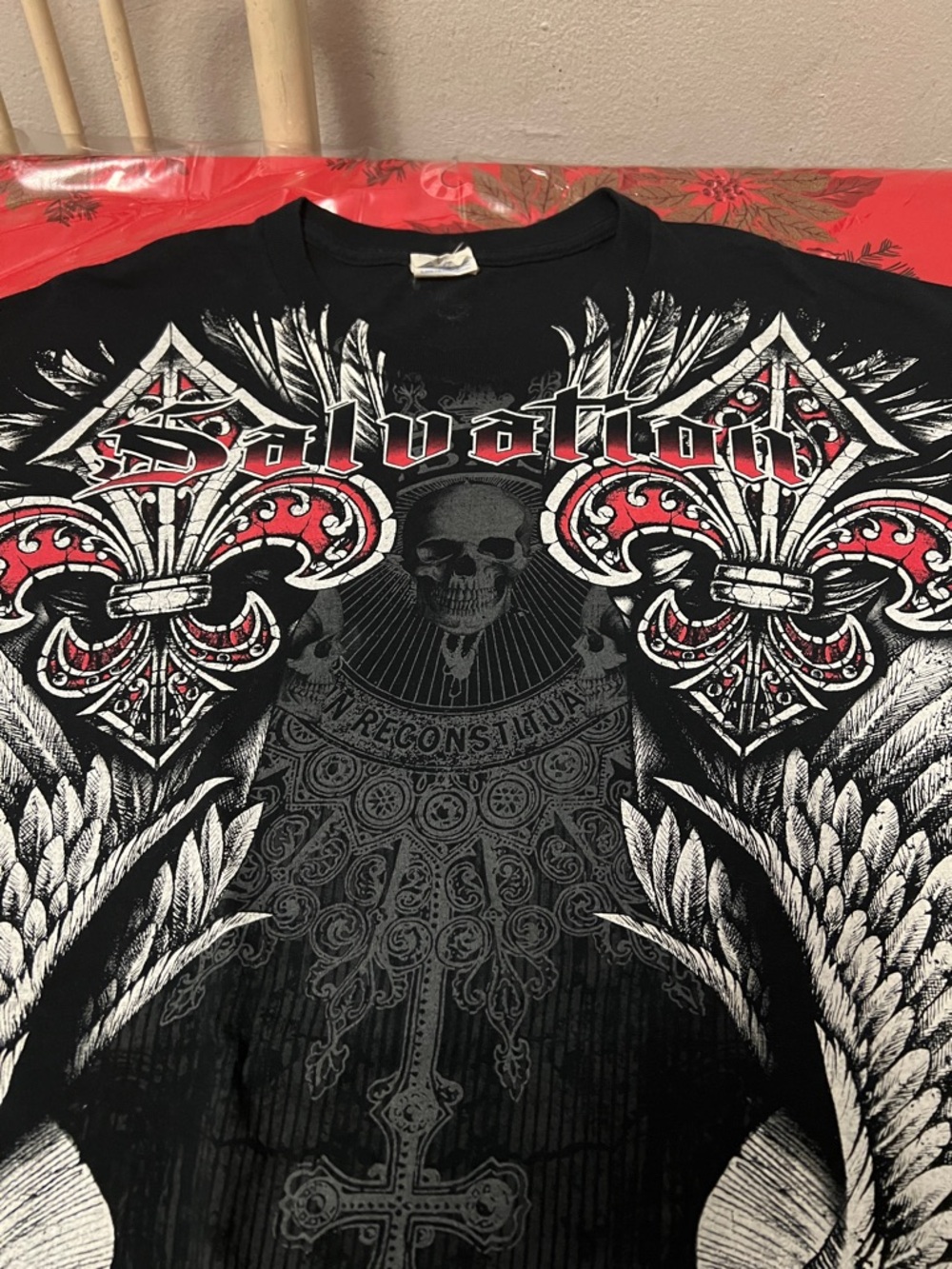 Salvation Winged Skulls Graphic Print  T-Shirt Gildan  Mens Size XL - Picture 4 of 9